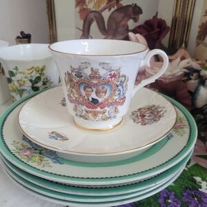 Wedding Commemorative Prince Charles and Lady Diana Spencer Teacup Saucer Set